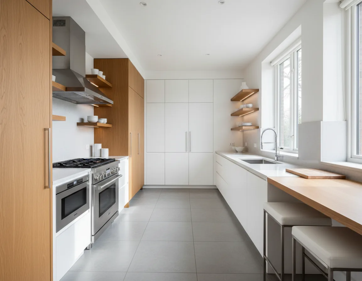 Design Considerations for a Two-Row Galley Kitchen Layout